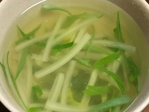 えびの出汁の白菜春雨スープ